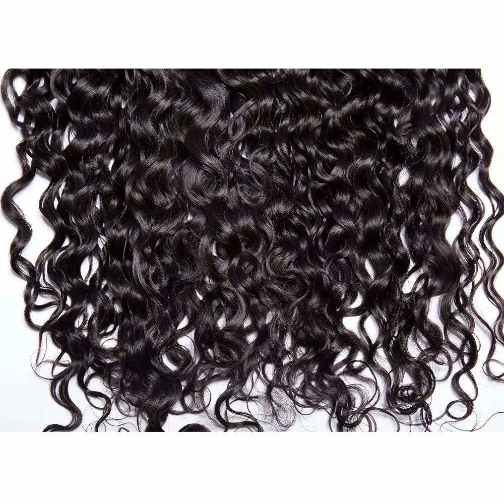 Water Wave Human Hair Closure 13*6 Lace Frontal Natural Color MYLOCKME