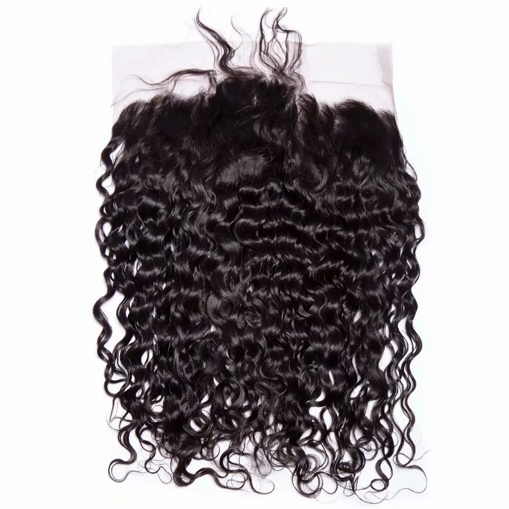 Water Wave Human Hair Closure 13*6 Lace Frontal Natural Color MYLOCKME