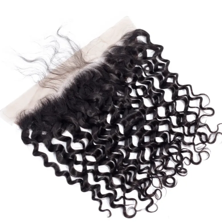 Water Wave Human Hair Closure 13*6 Lace Frontal Natural Color MYLOCKME