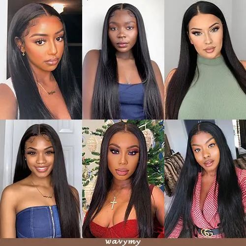 Wavymy Straight Virgin Human Hair 3 Bundles With 6x6 Closure