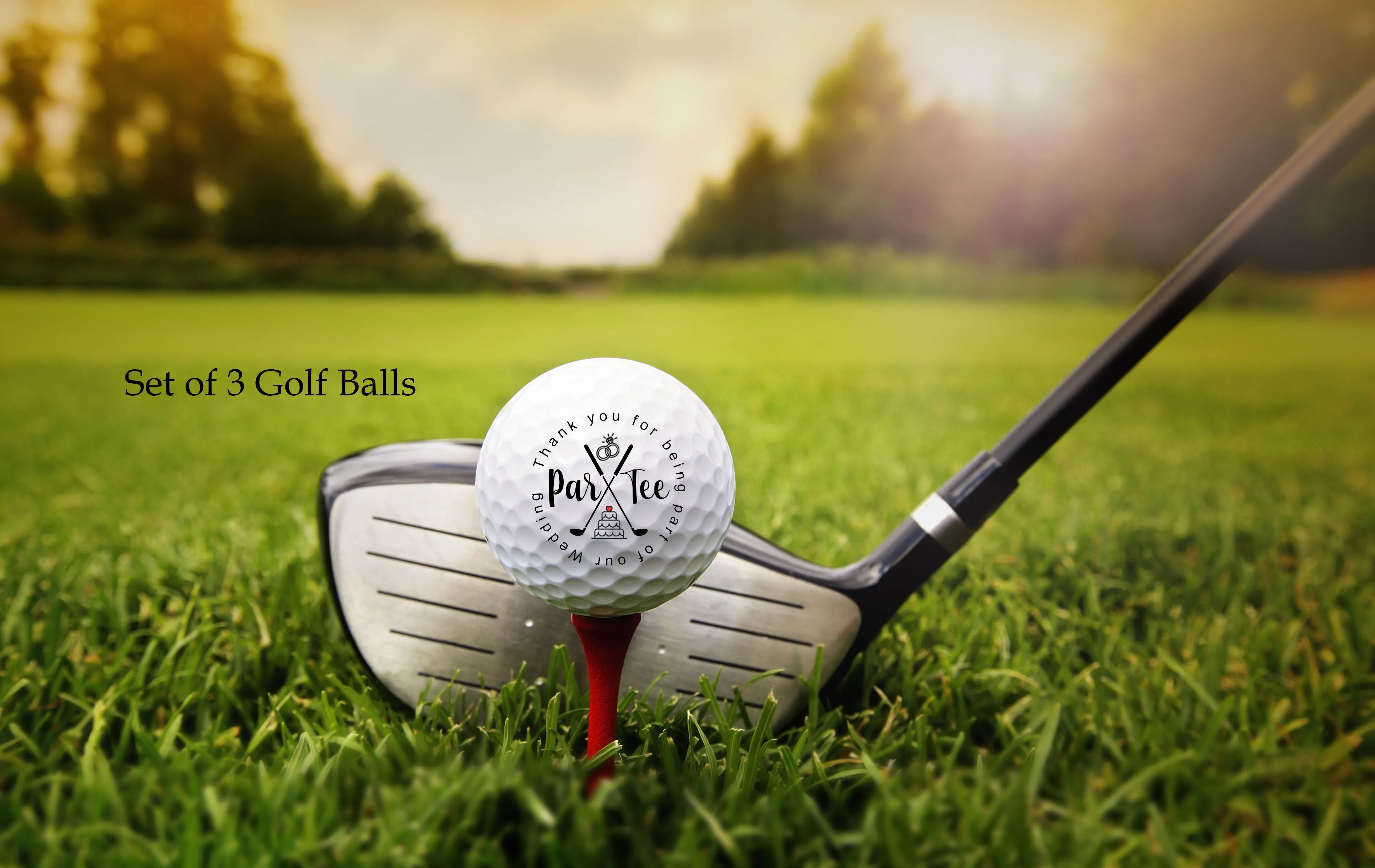 Wedding Party golf balls, Wedding Par-Tee thank you gifts