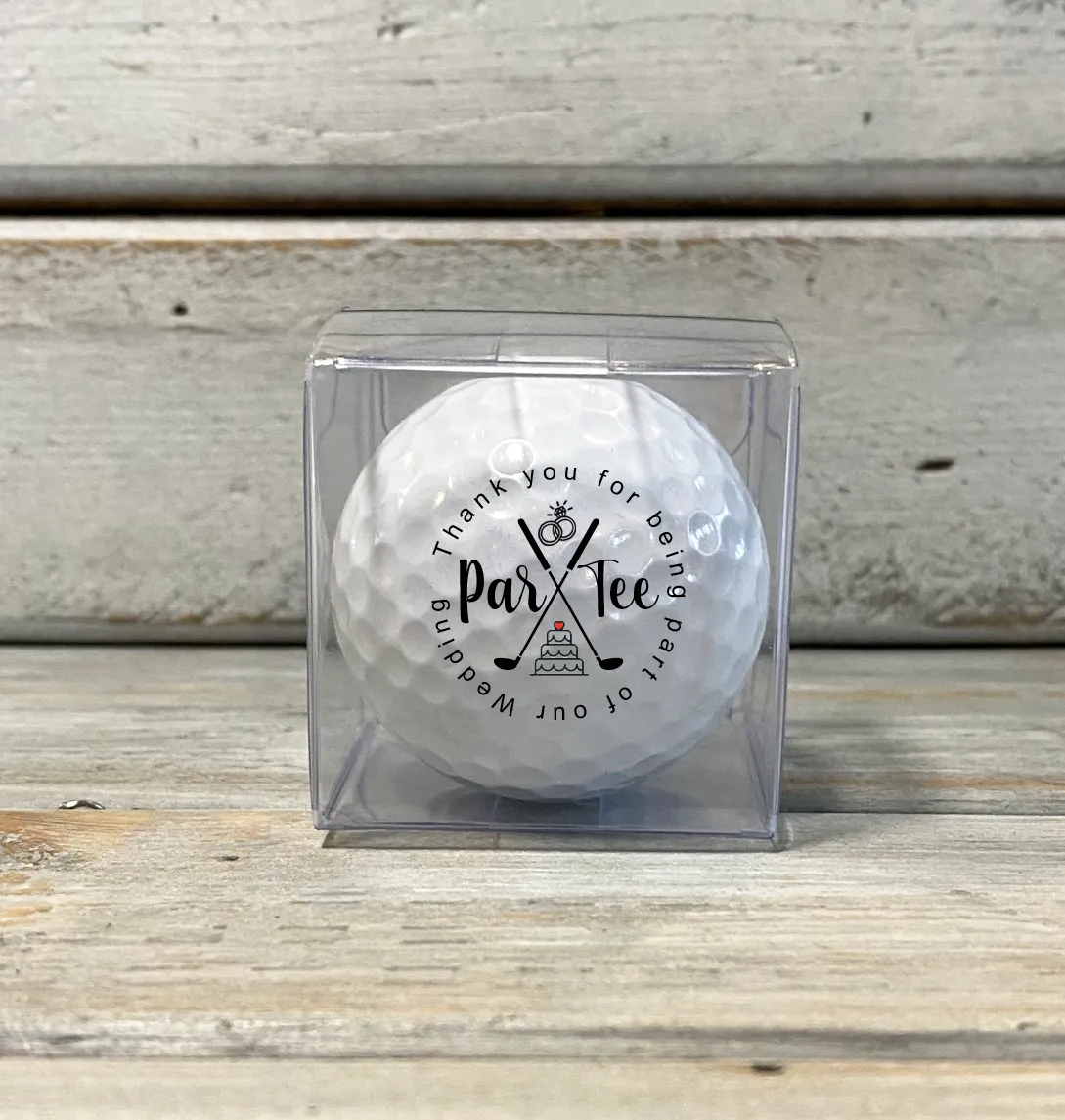 Wedding Party golf balls, Wedding Par-Tee thank you gifts
