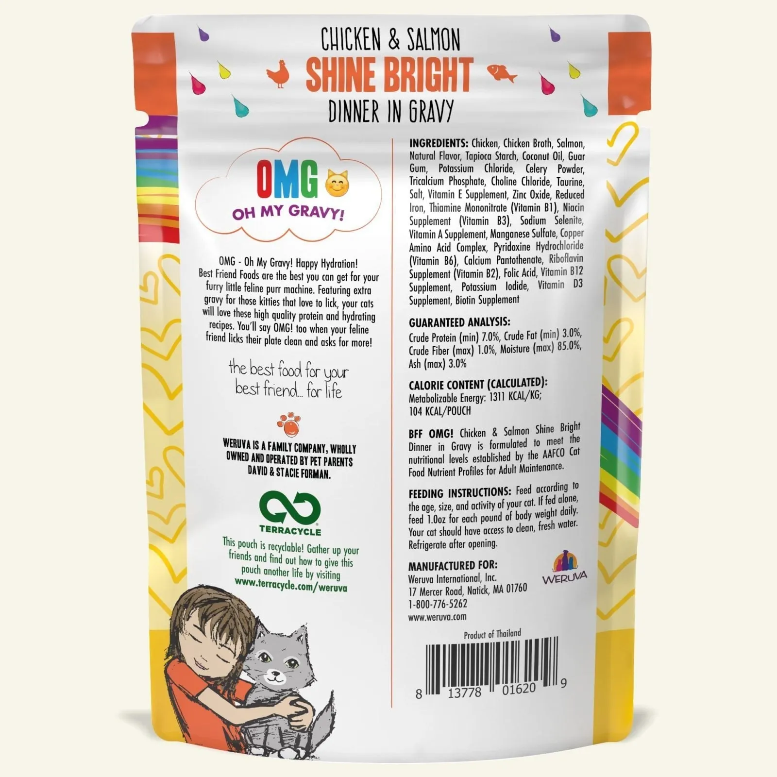 Weruva B.F.F. Omg! Chicken & Salmon Shine Bright Pouch Cat Food