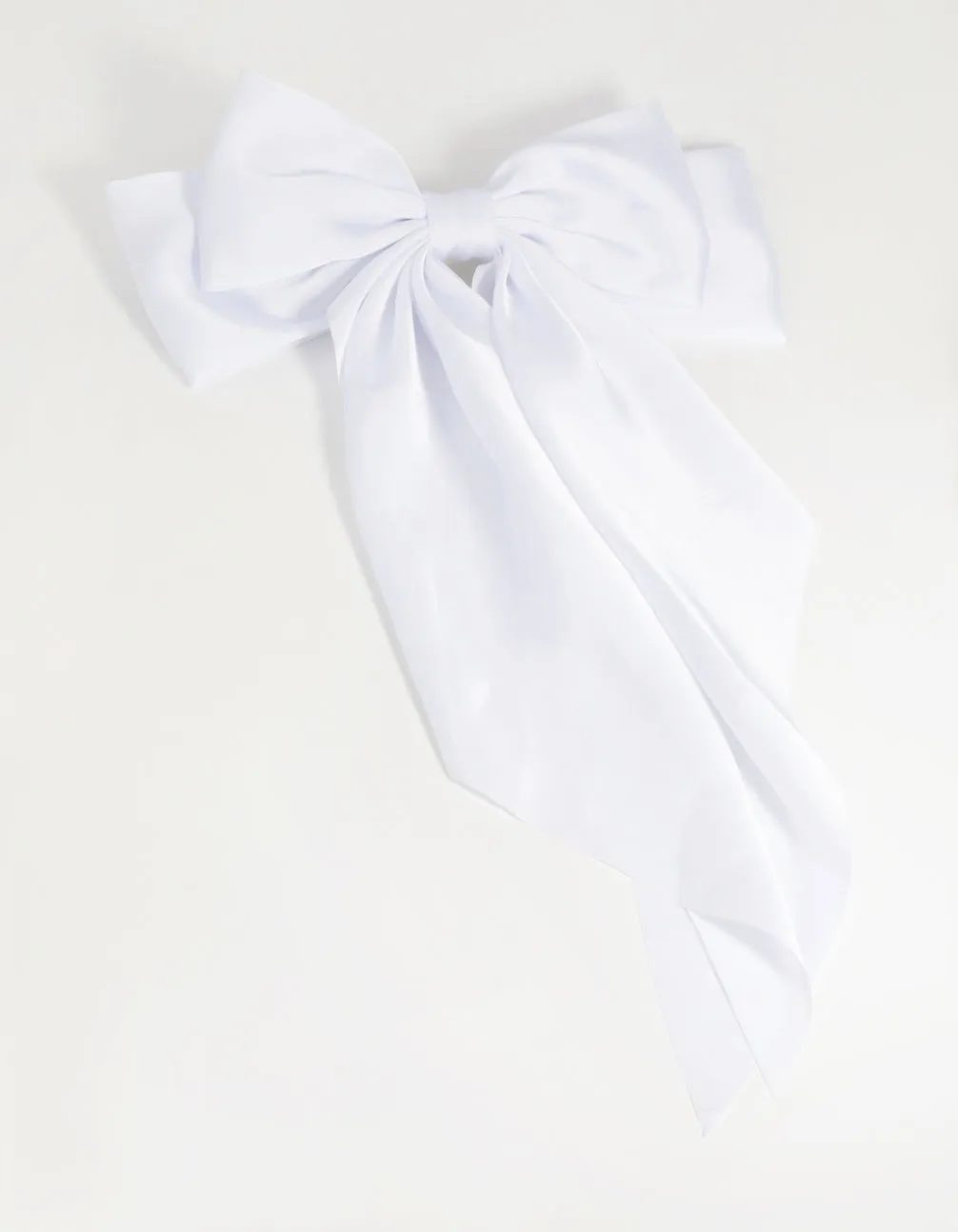 White Bow Clip