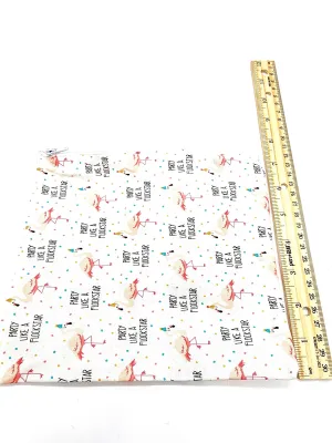 White Flamingo Zip Pouch