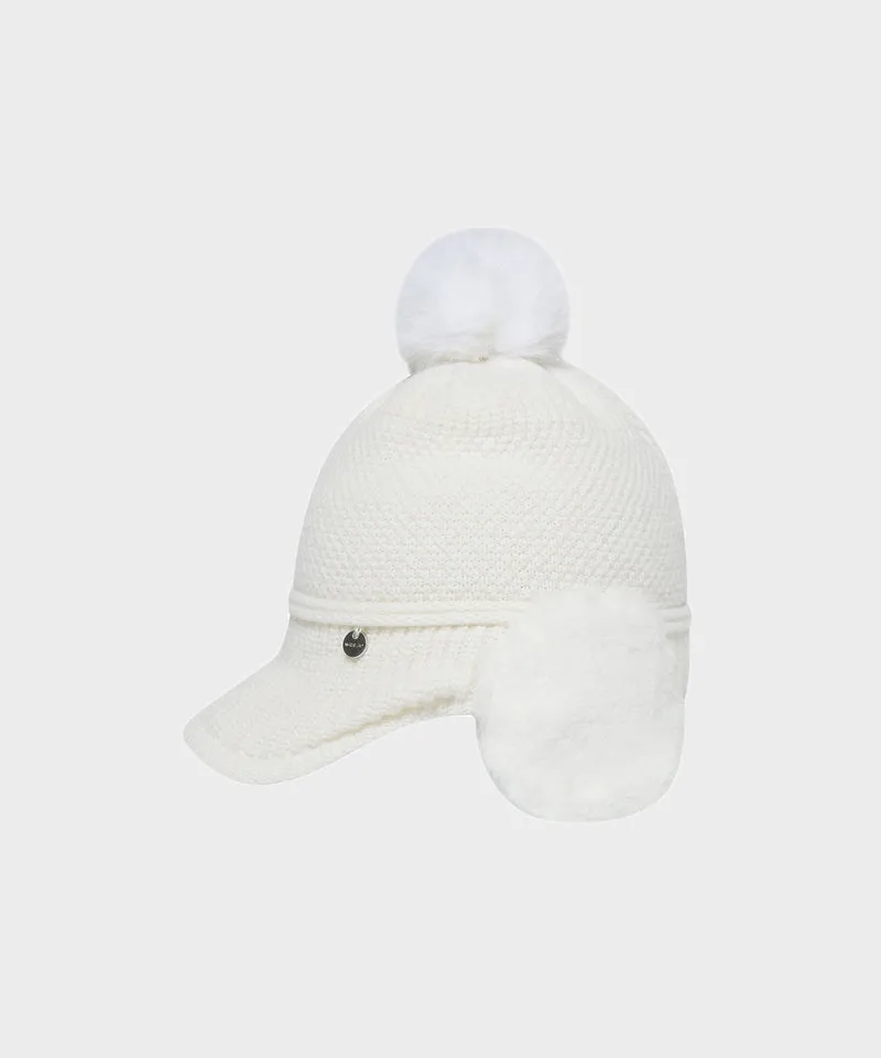 WideAngle: Co Integrated Earflap Knit Cap - Off-White