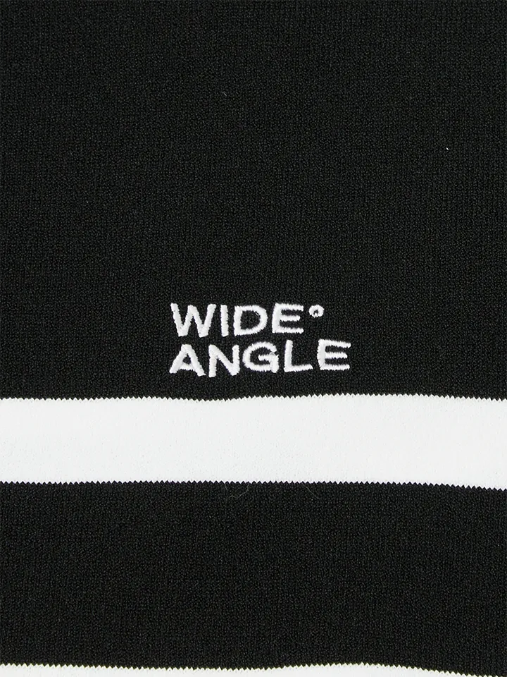 WideAngle: TO Flower Intarsia Round Neck Sweater L - Black