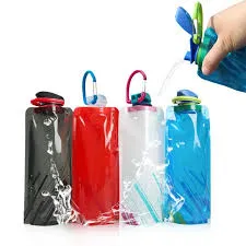 Widesea Camping 600ml Soft Water Bottle Drinking Sport Folding Bag Flask Outdoor Running Hydration Pack Waist Bicycle BPA Free