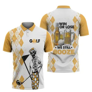 Win Or Lose We Still Booze - 3D Polo Shirt-TD96