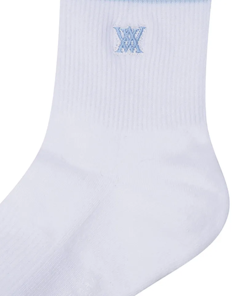 Women's Double Block Socks - Sky Blue