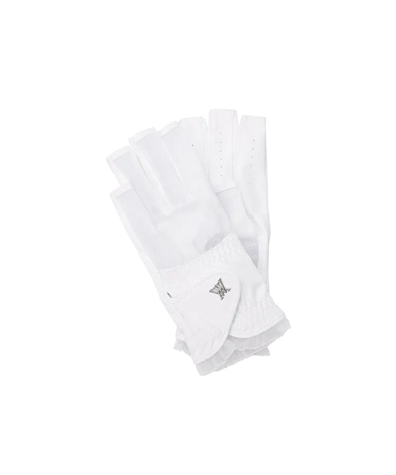 Women's Mesh Lace Glove (PAIR) - White