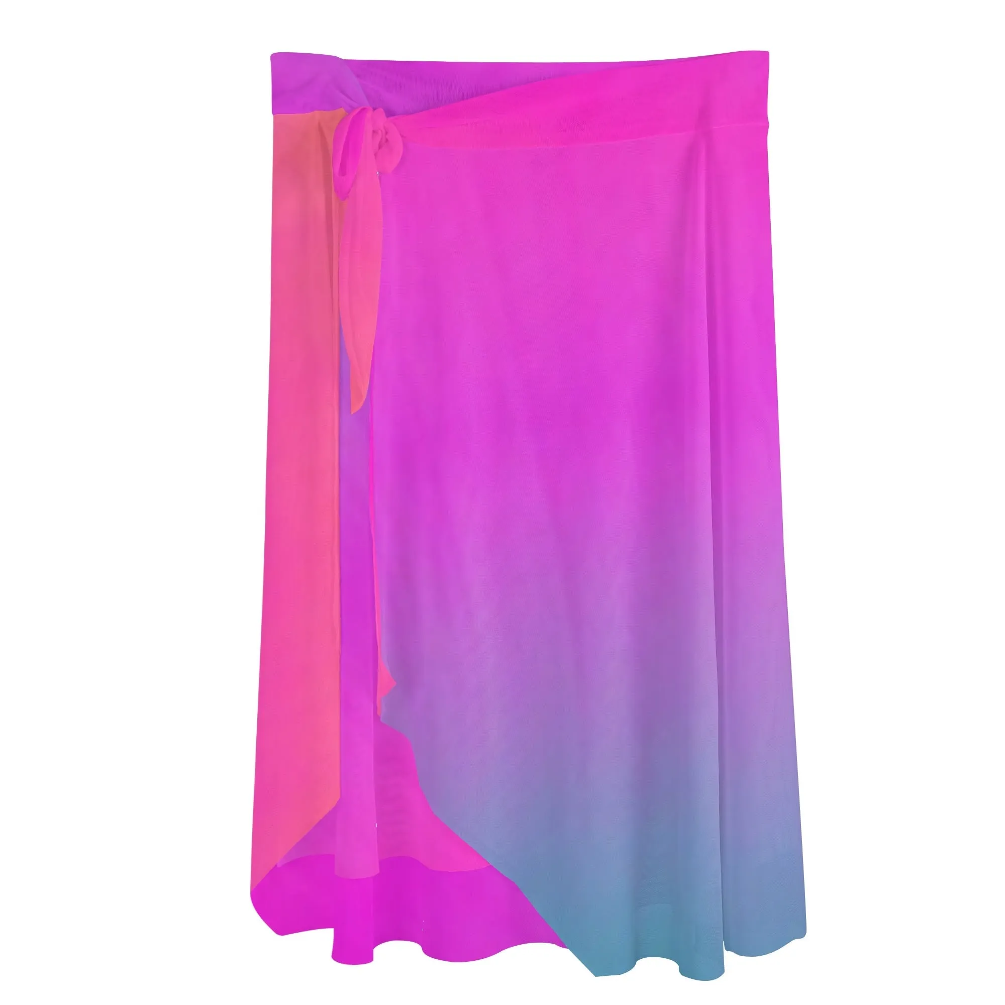 Women's Multicolored Beach Cover-up Wraparound Skirt
