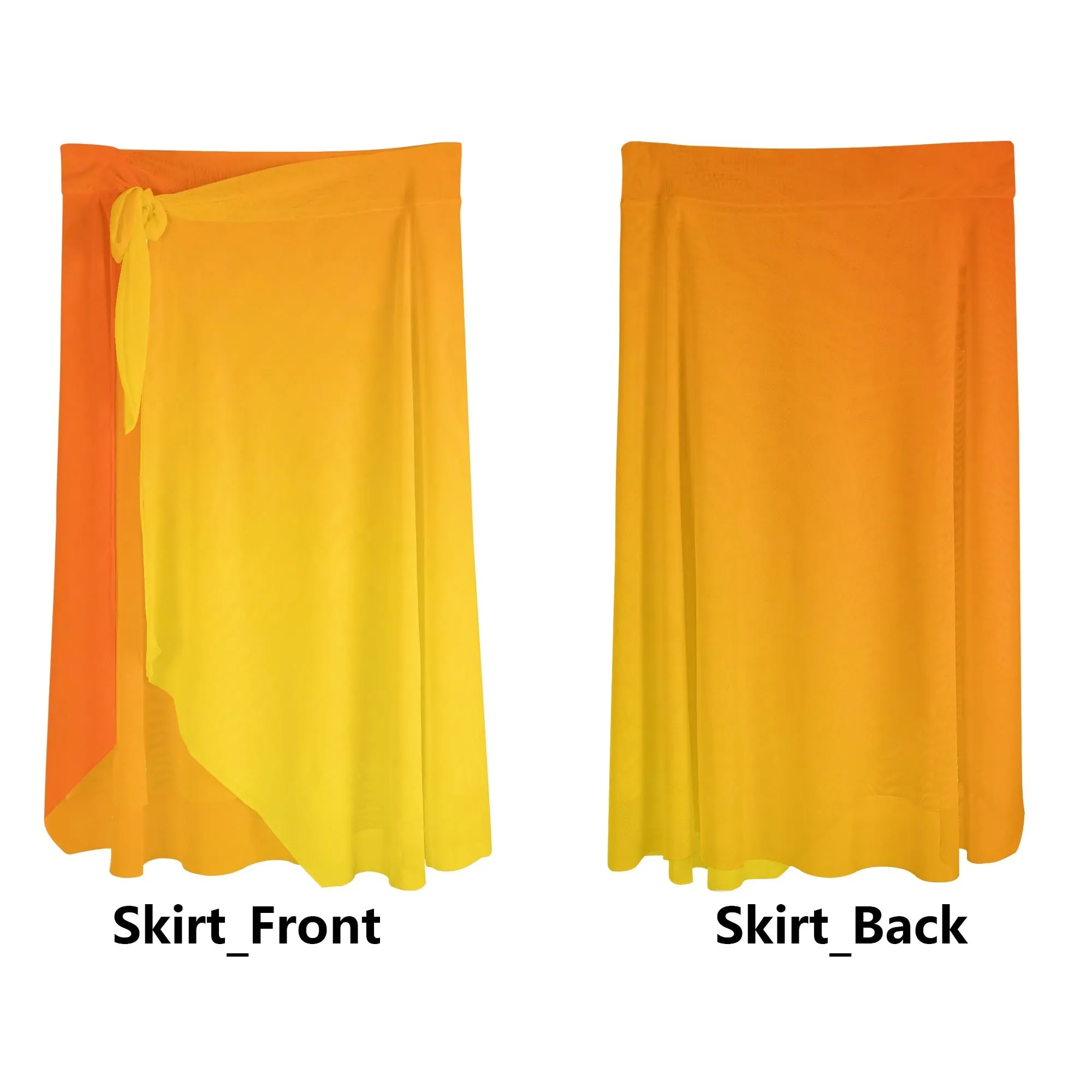 Women's Multicolored Beach Cover-up Wraparound Skirt