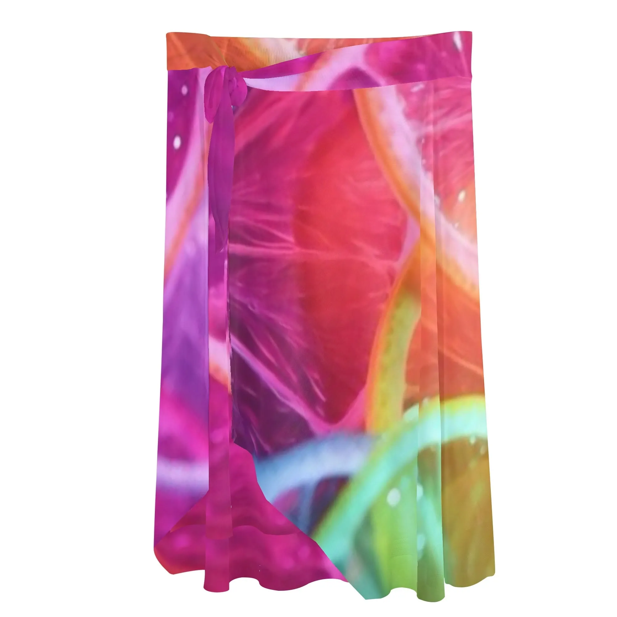 Women's Multicolored Beach Cover-up Wraparound Skirt