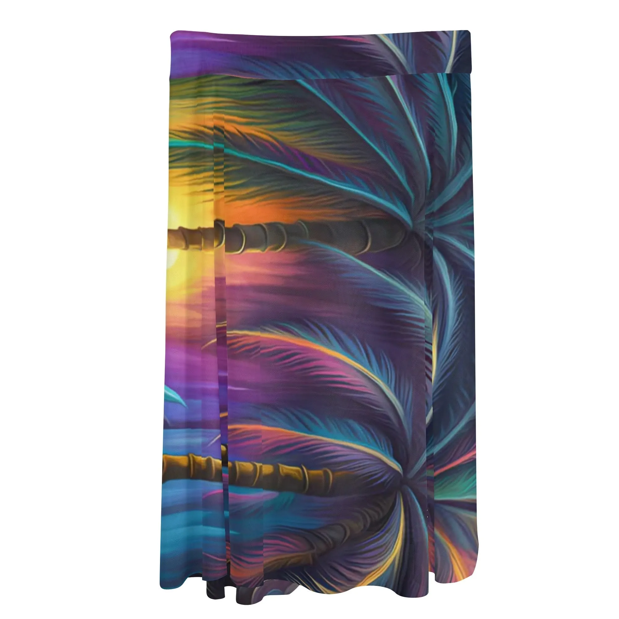 Women's Multicolored Beach Cover-up Wraparound Skirt