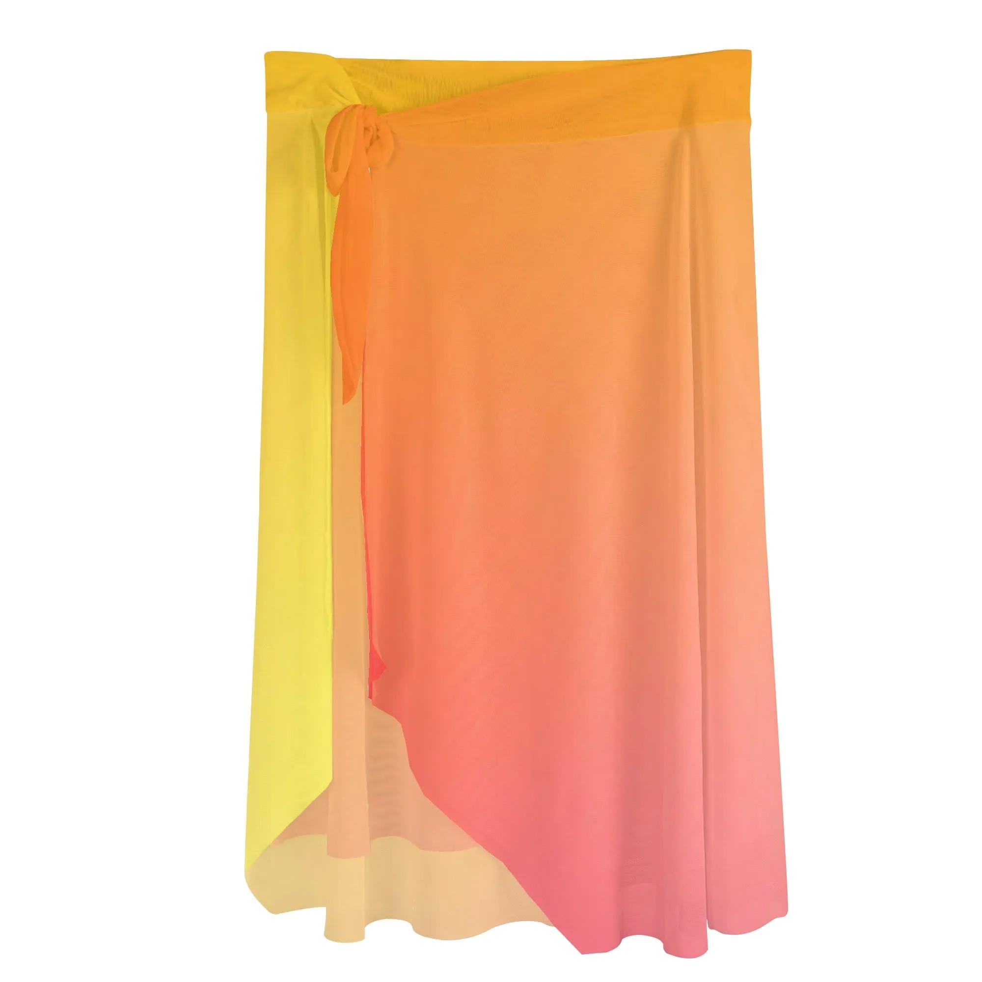 Women's Multicolored Beach Cover-up Wraparound Skirt