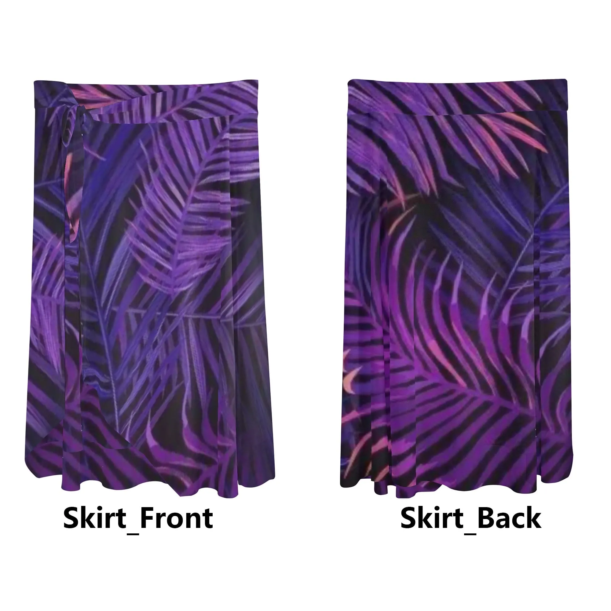 Women's Multicolored Beach Cover-up Wraparound Skirt