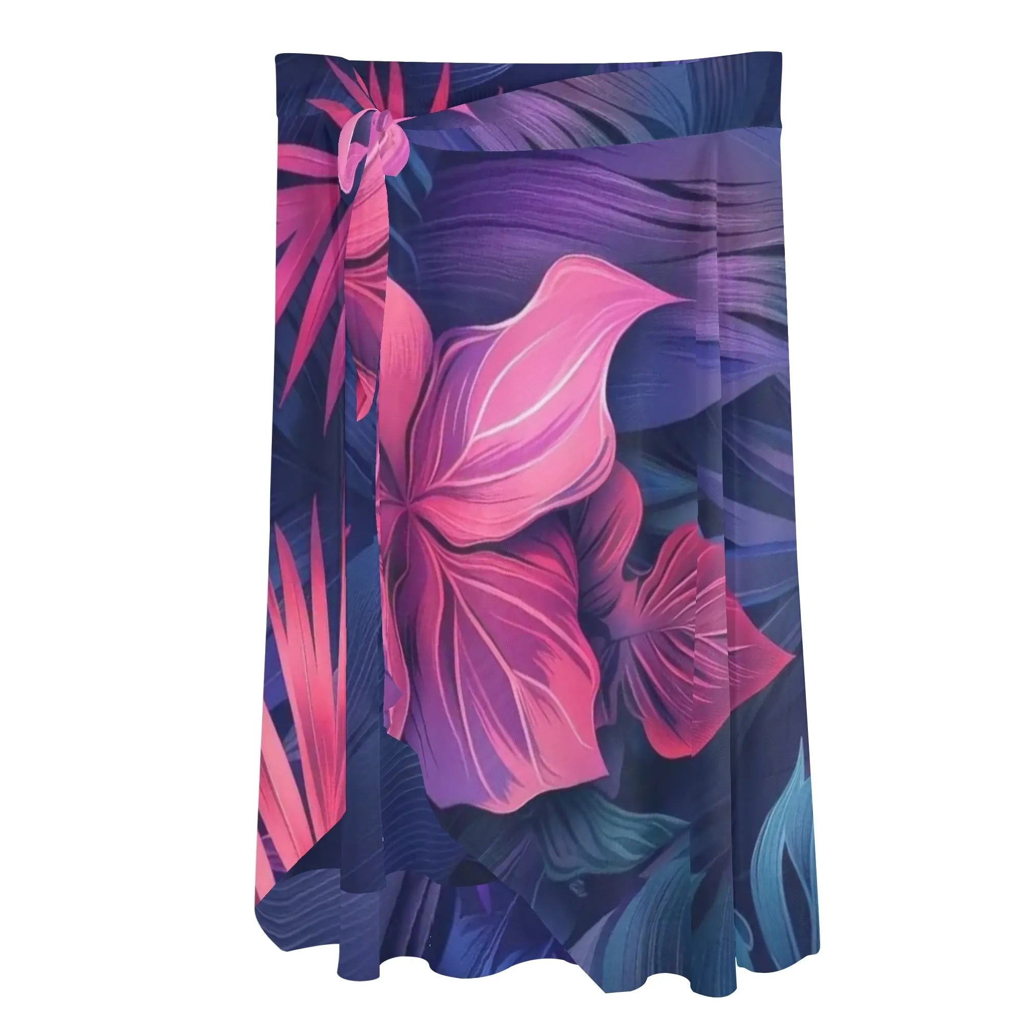 Women's Multicolored Beach Cover-up Wraparound Skirt