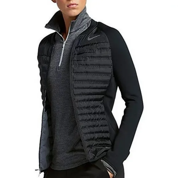 Women's Nike Golf Aeroloft Combo Jacket in Black Size Medium