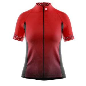 Womens Red Stripe Cycling Jersey
