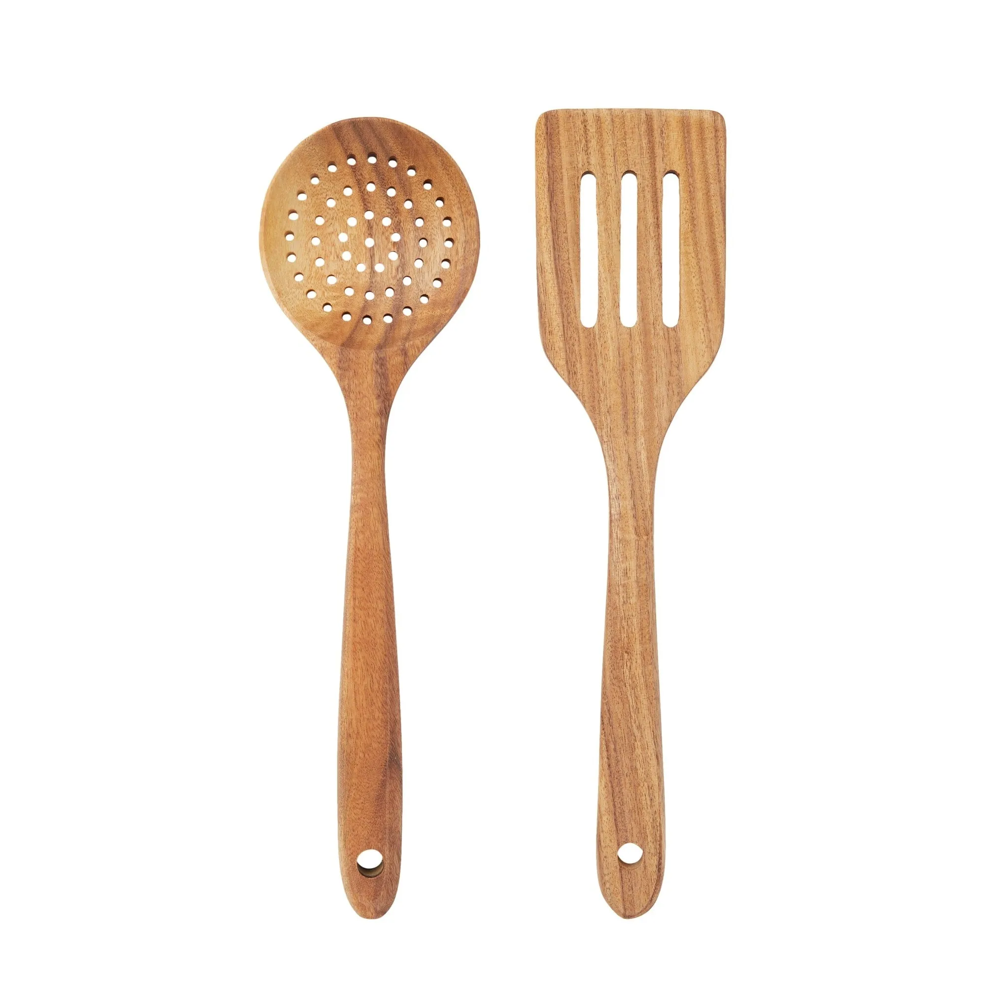 Wood Utensils Set for Cooking, 9 Piece Set Spoons and Spatulas for Kitchen