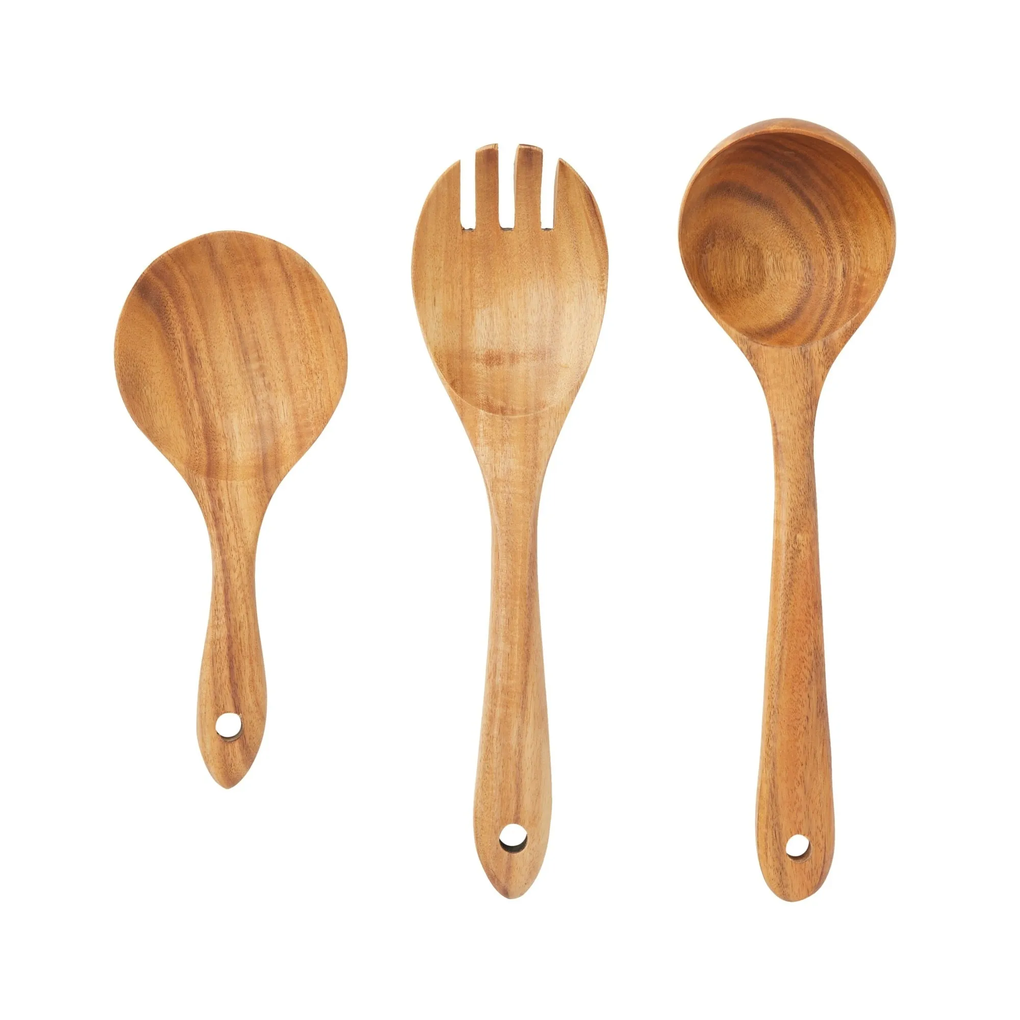 Wood Utensils Set for Cooking, 9 Piece Set Spoons and Spatulas for Kitchen