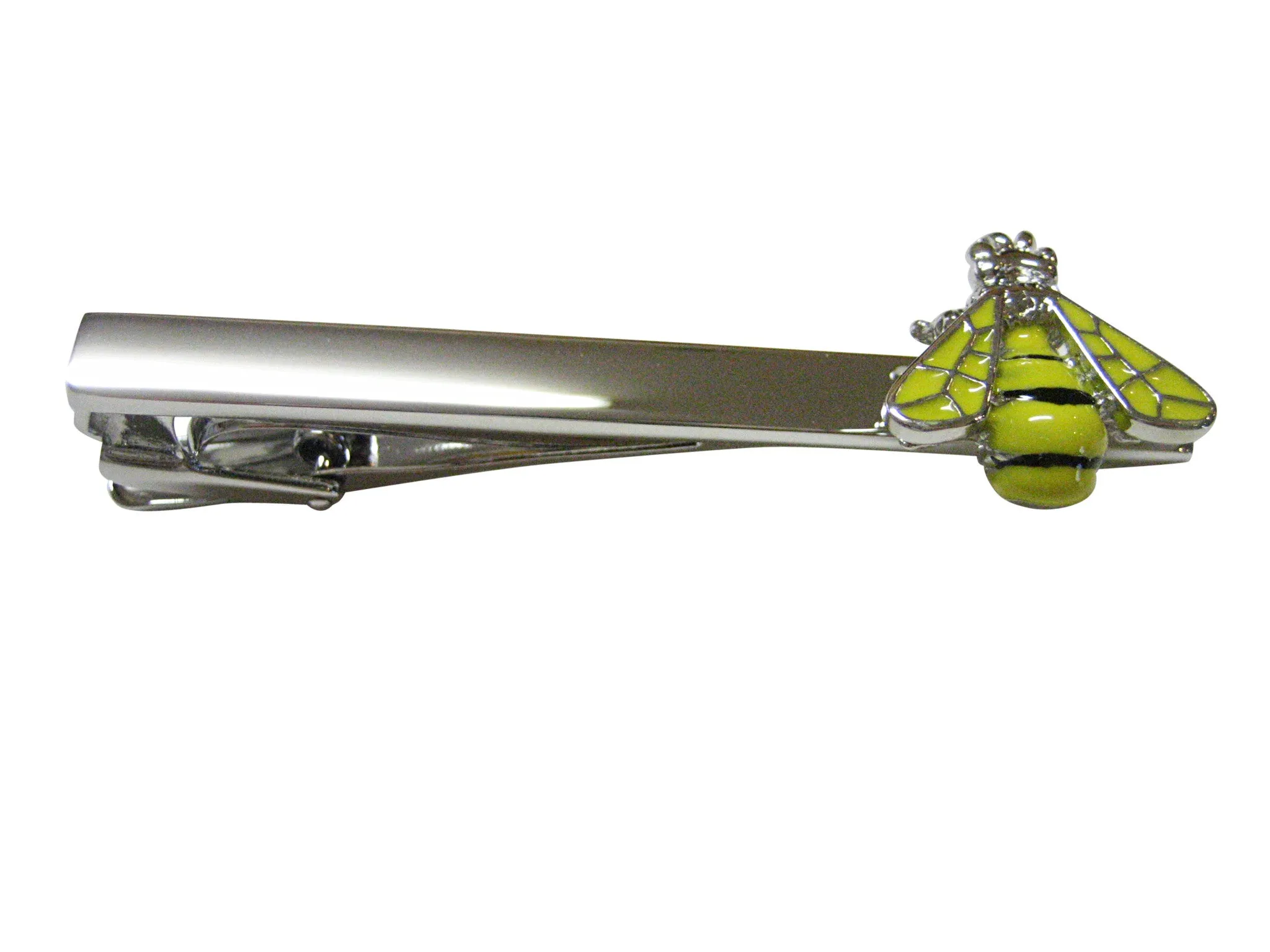 Yellow Bee Insect Square Tie Clip
