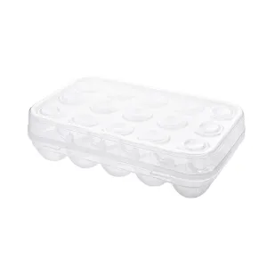 YOHA Clear Egg Storage Box Delicate 6 Girds Egg Dispenser Holder Case Refrigerator Crisper Camping Picnic Travel Portable Egg Carriage Clear-15