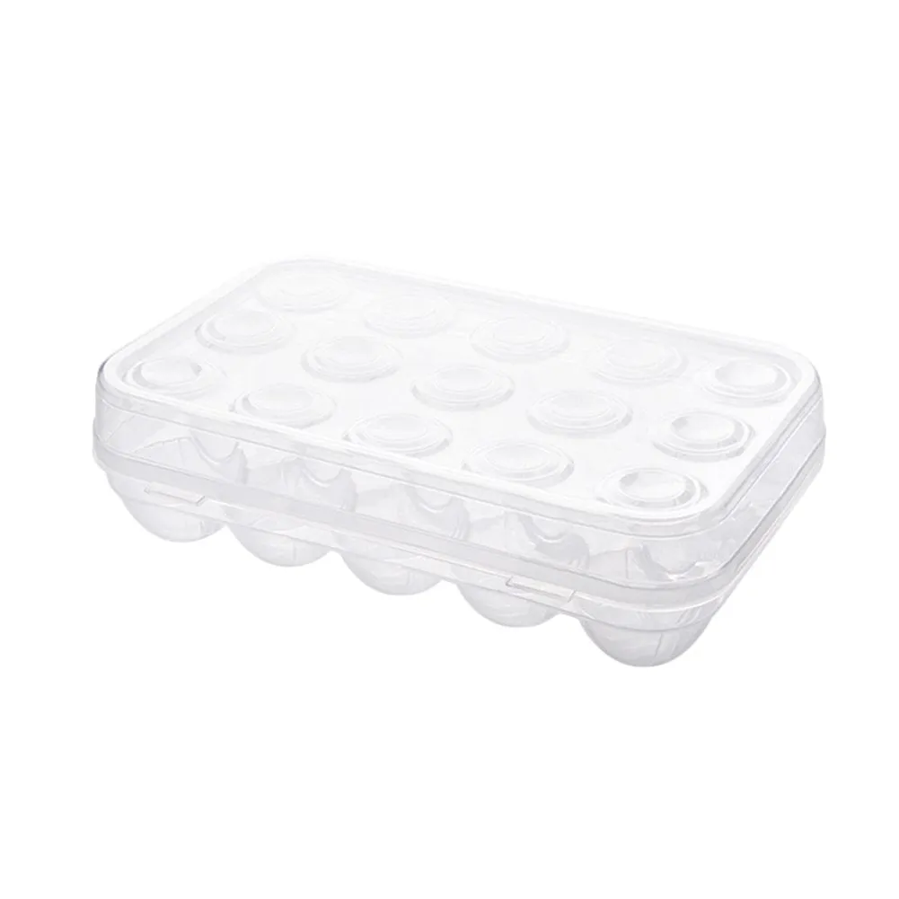 YOHA Clear Egg Storage Box Delicate 6 Girds Egg Dispenser Holder Case Refrigerator Crisper Camping Picnic Travel Portable Egg Carriage Clear-15