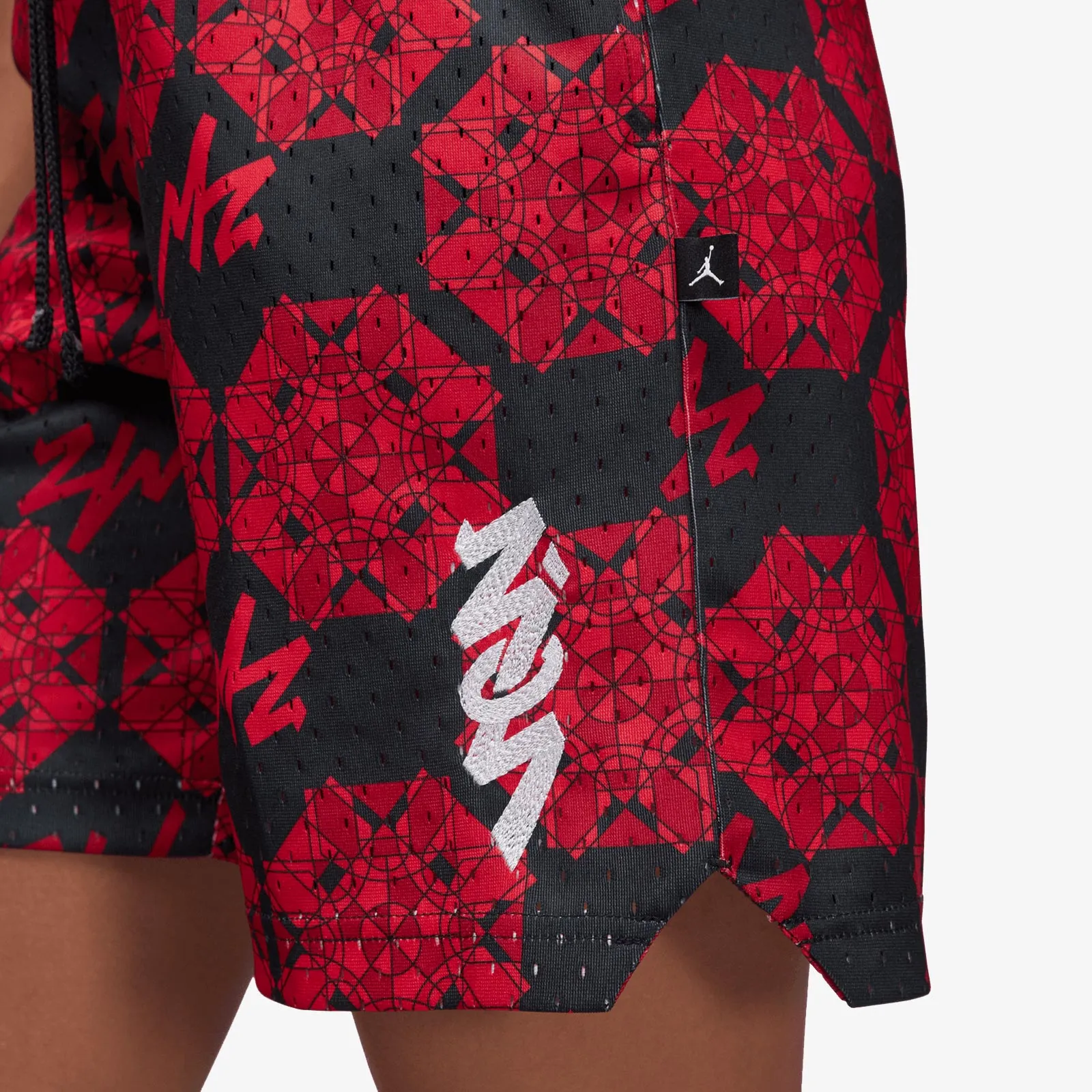 Zion Mesh Print Shorts - Red